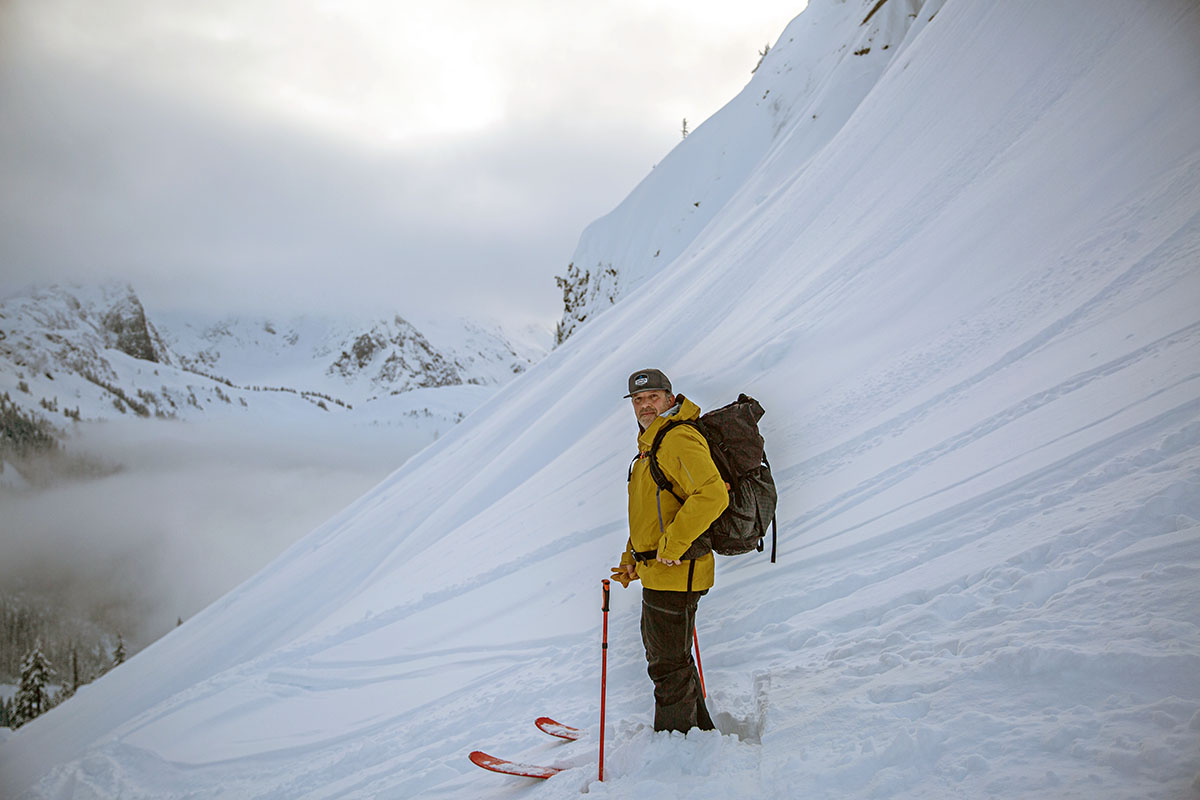 ​​Arc'teryx Sabre Jacket (standing on slope in backcountry)